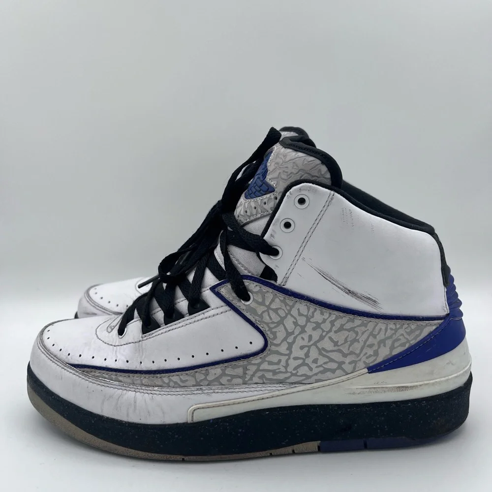 Nike Air‎ Jordan 2 II Retro Men Sneaker Dark Concord White 385475-153 Sz 10